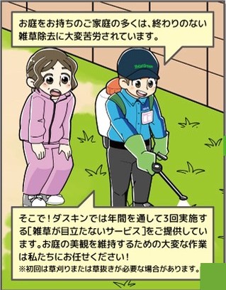 定期管理サービスを提案する様子